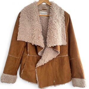 American Rag Brown Bomber Jacket with Cream Lining